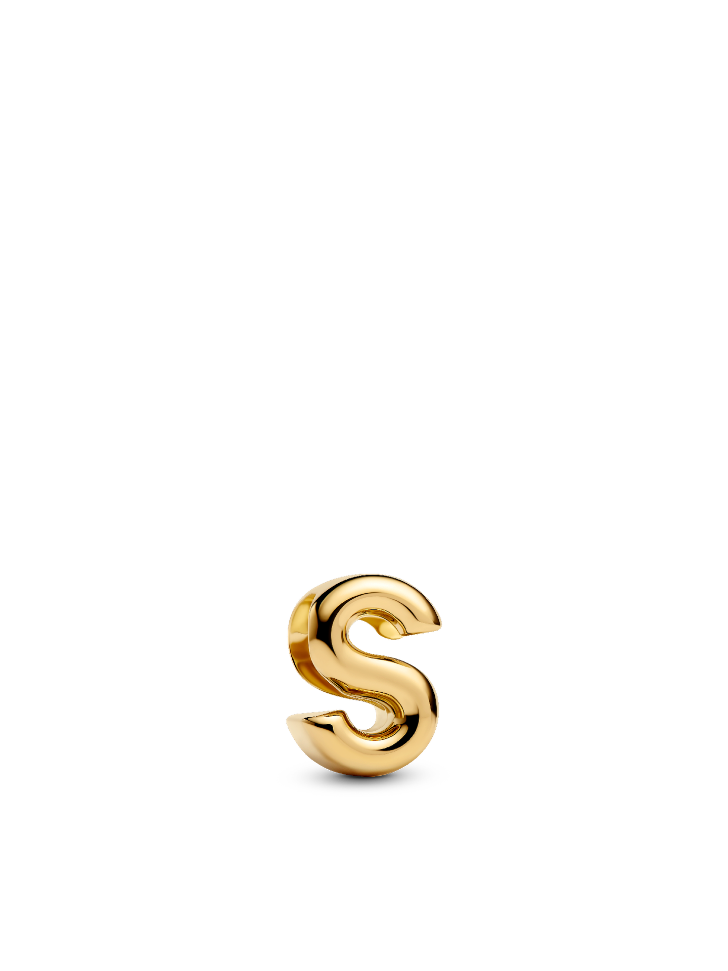 Женский шарм Pandora Letter S Alphabet Charm, Gold plated, цвет: Позолоченный — фото 1