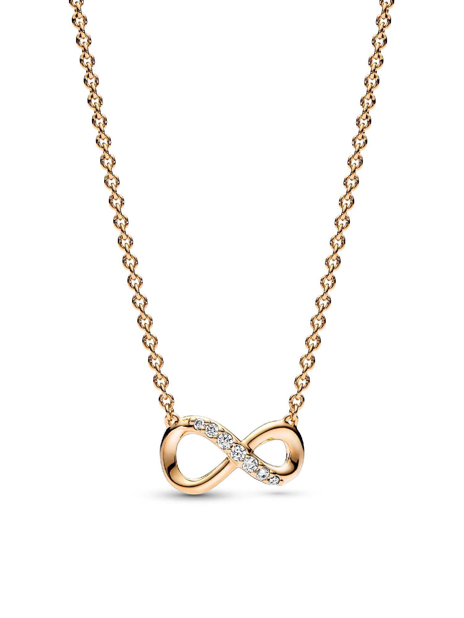 Golden Infinity Necklace and Earrings Set | Pandora US