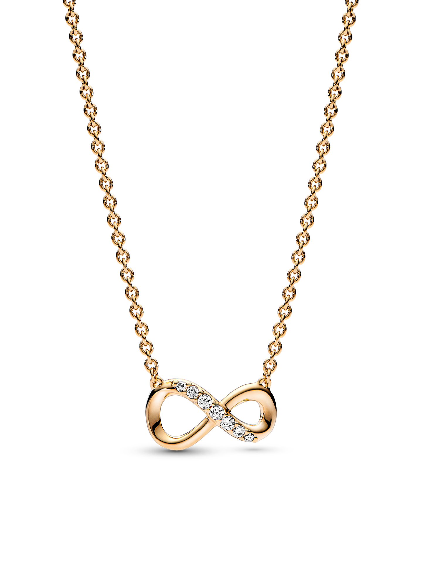 Женское колье Pandora Sparkling Infinity Collier, Gold plated, цвет: Позолоченный — фото 1
