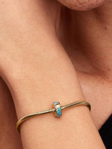 Aqua Blue Clip Charm
