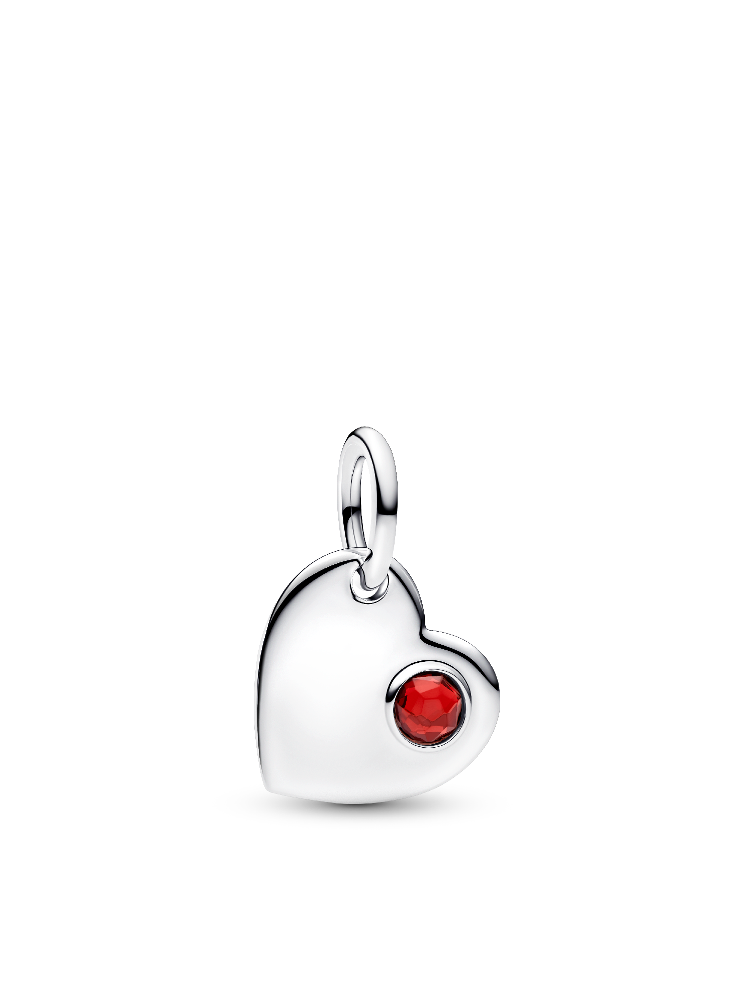 January Birthstone Heart Pendant Necklace