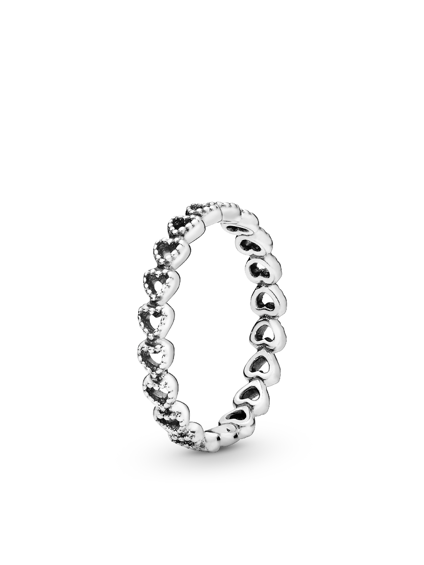 Женское кольцо Pandora Band of Hearts, Sterling silver, цвет: Серебро — фото 1