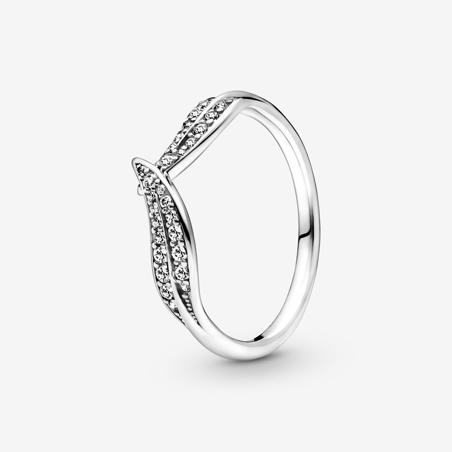 itself every day coupler Sparkling Leaves Ring | Sterling silver | Pandora US