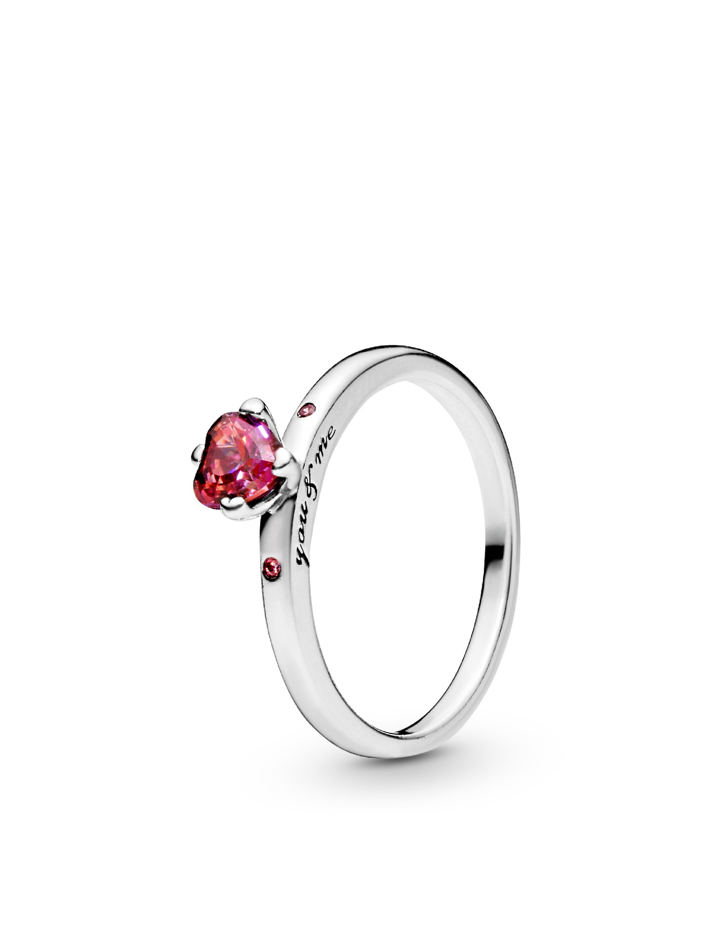 Женское кольцо Pandora Sparkling Red Heart, Sterling silver, цвет: Серебро — фото 1