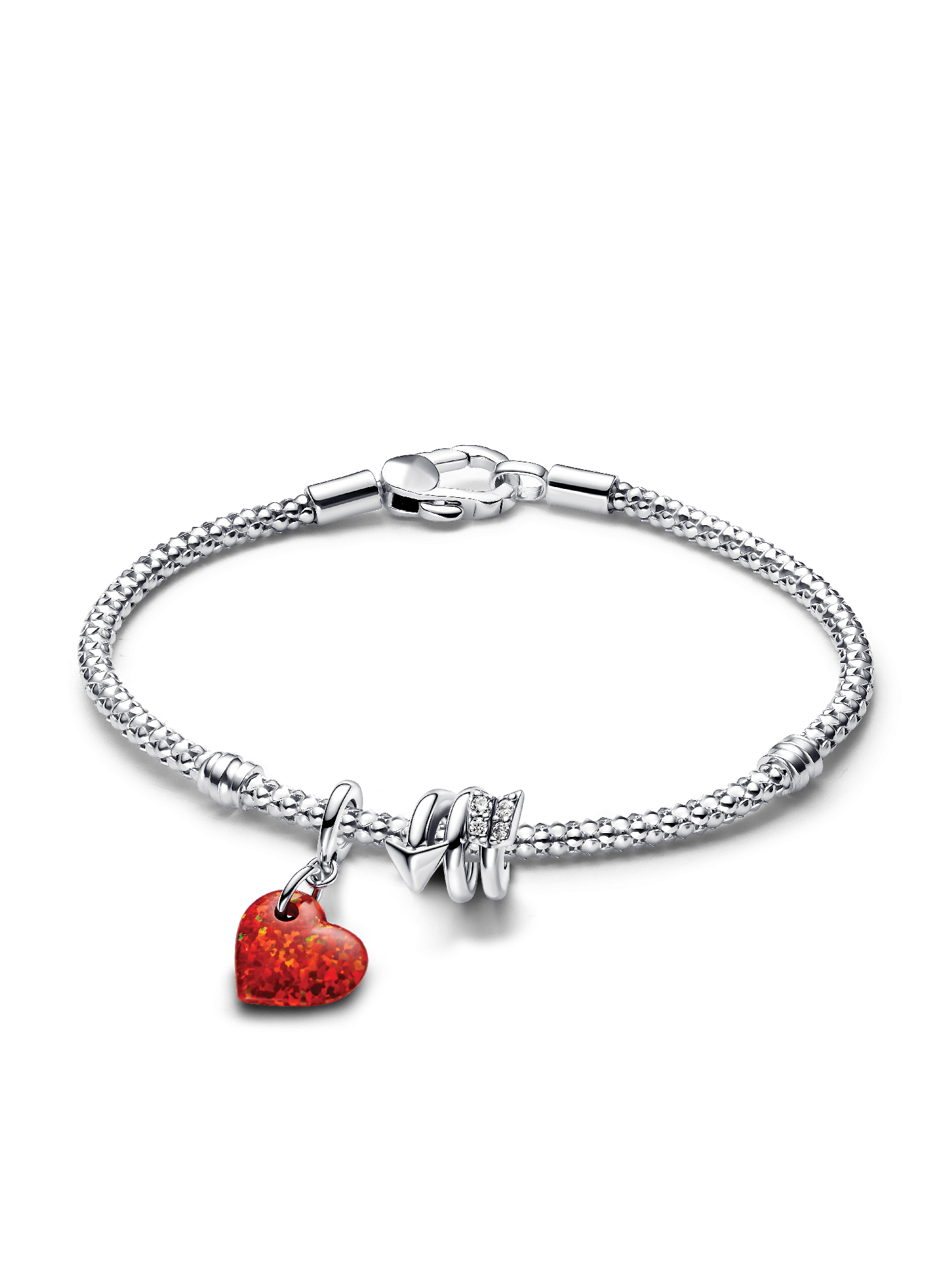 Heart and Arrow Charm Bracelet Set