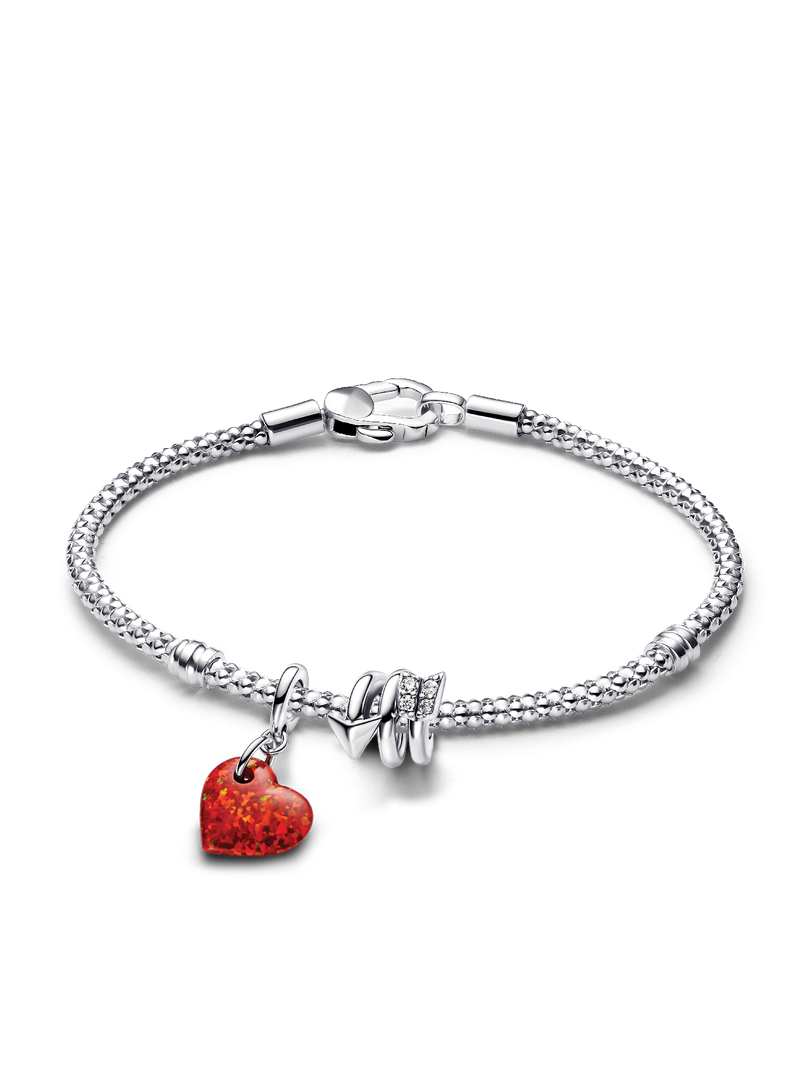 Heart and Arrow Charm Bracelet Set