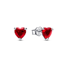 Red Heart Stud Earrings
