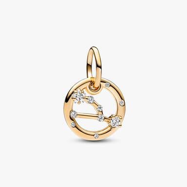 Taurus Zodiac Dangle Charm Studded Bracelet Set