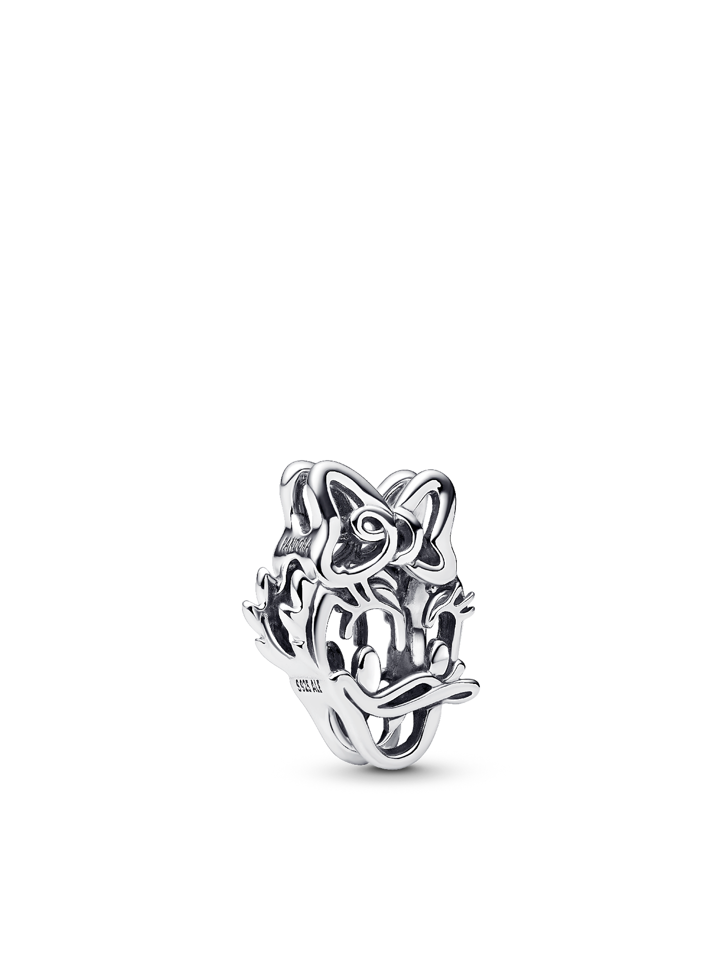 Женский шарм Pandora Disney Daisy Duck Openwork Charm, цвет: Серебро — фото 1
