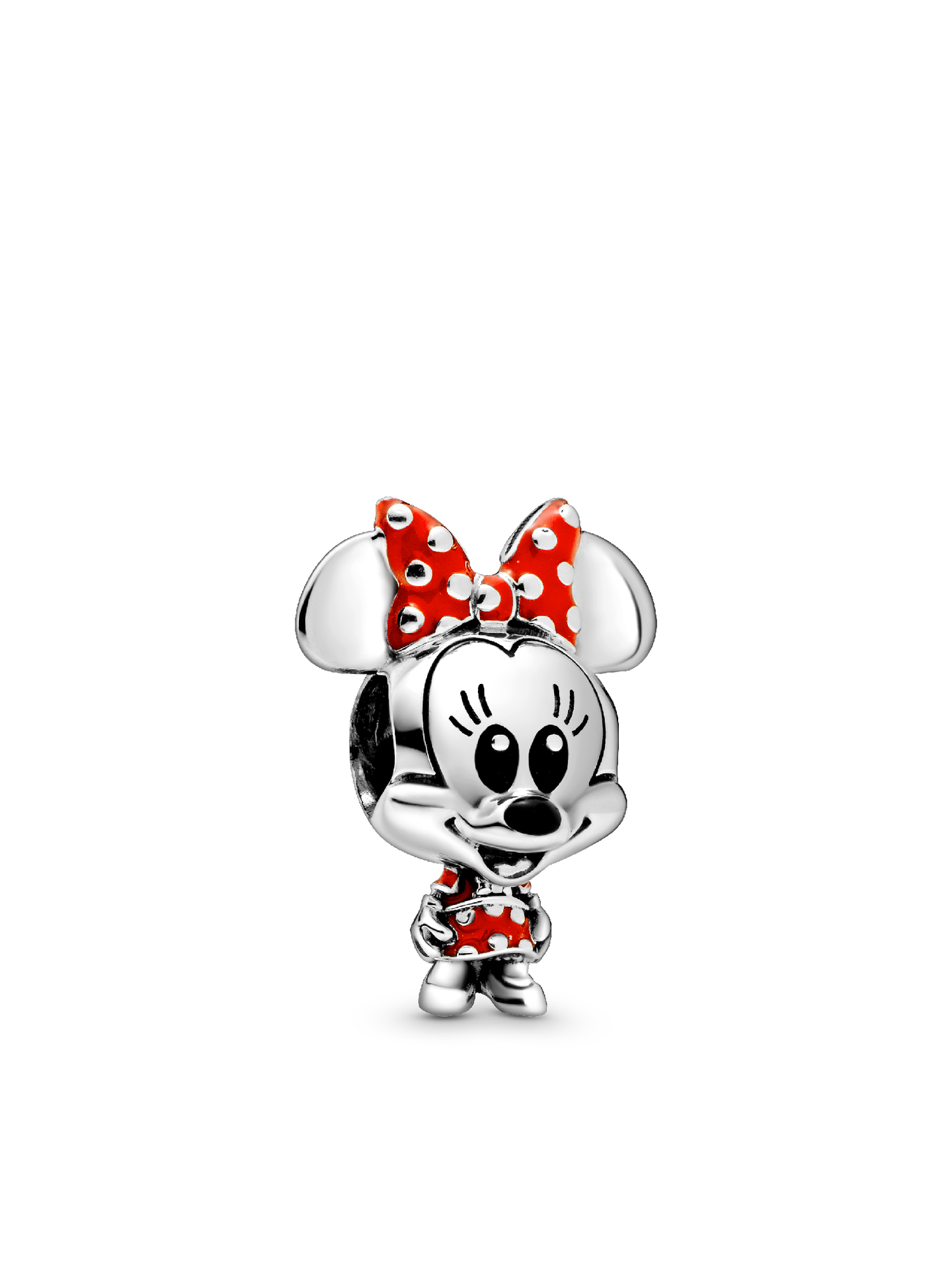 Женское платье Pandora Disney Minnie Mouse Dotted Dress & Bow Charm, цвет: Серебро — фото 1