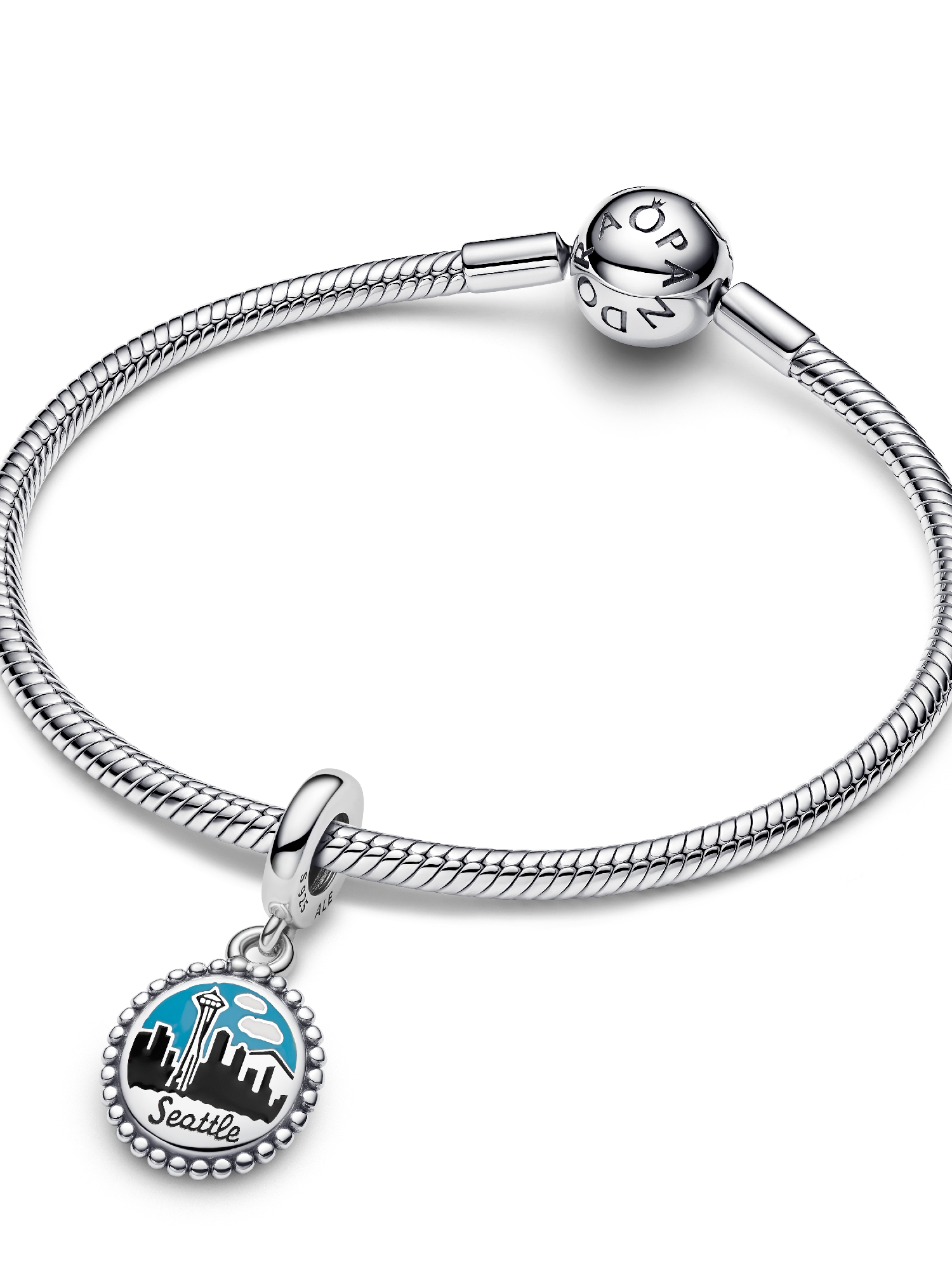 Seattle Skyline Dangle Charm | Sterling silver | Pandora US
