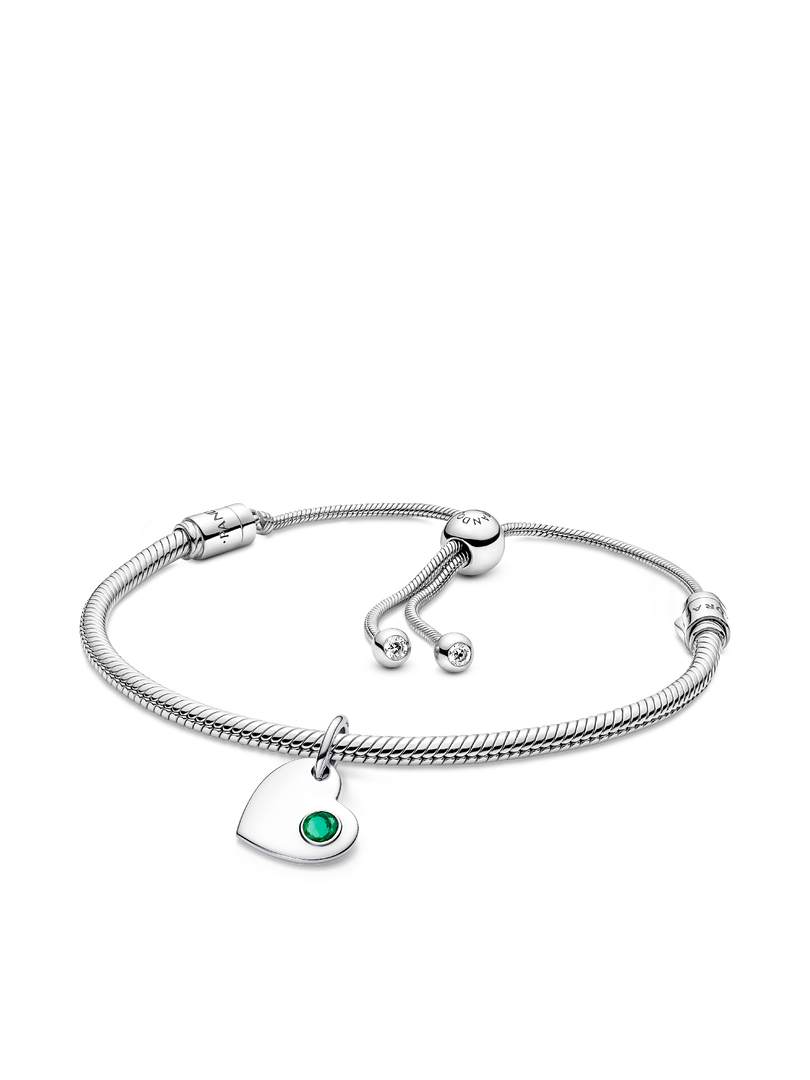 May Engravable Dangle Charm Bracelet Set