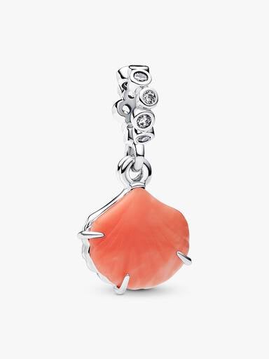 Coral-colored Shell Double Dangle Charm