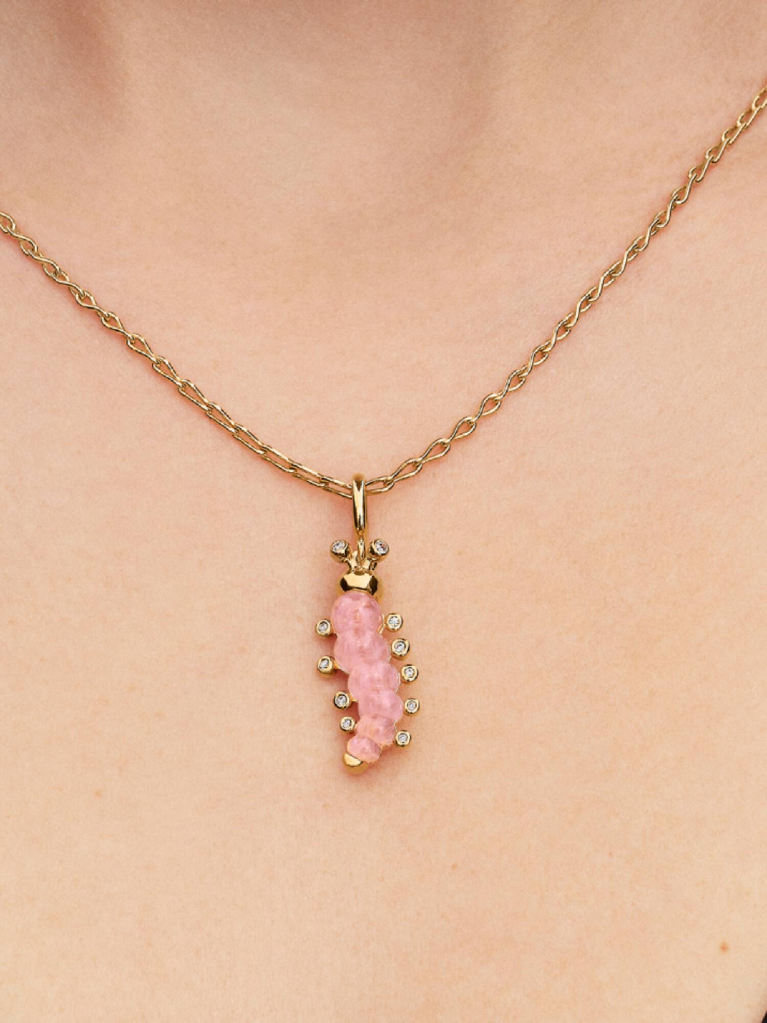 FINAL SALE - Pink Caterpillar Charm