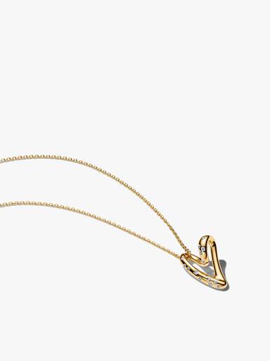 Stone-Set Heart Necklace & Earring Set