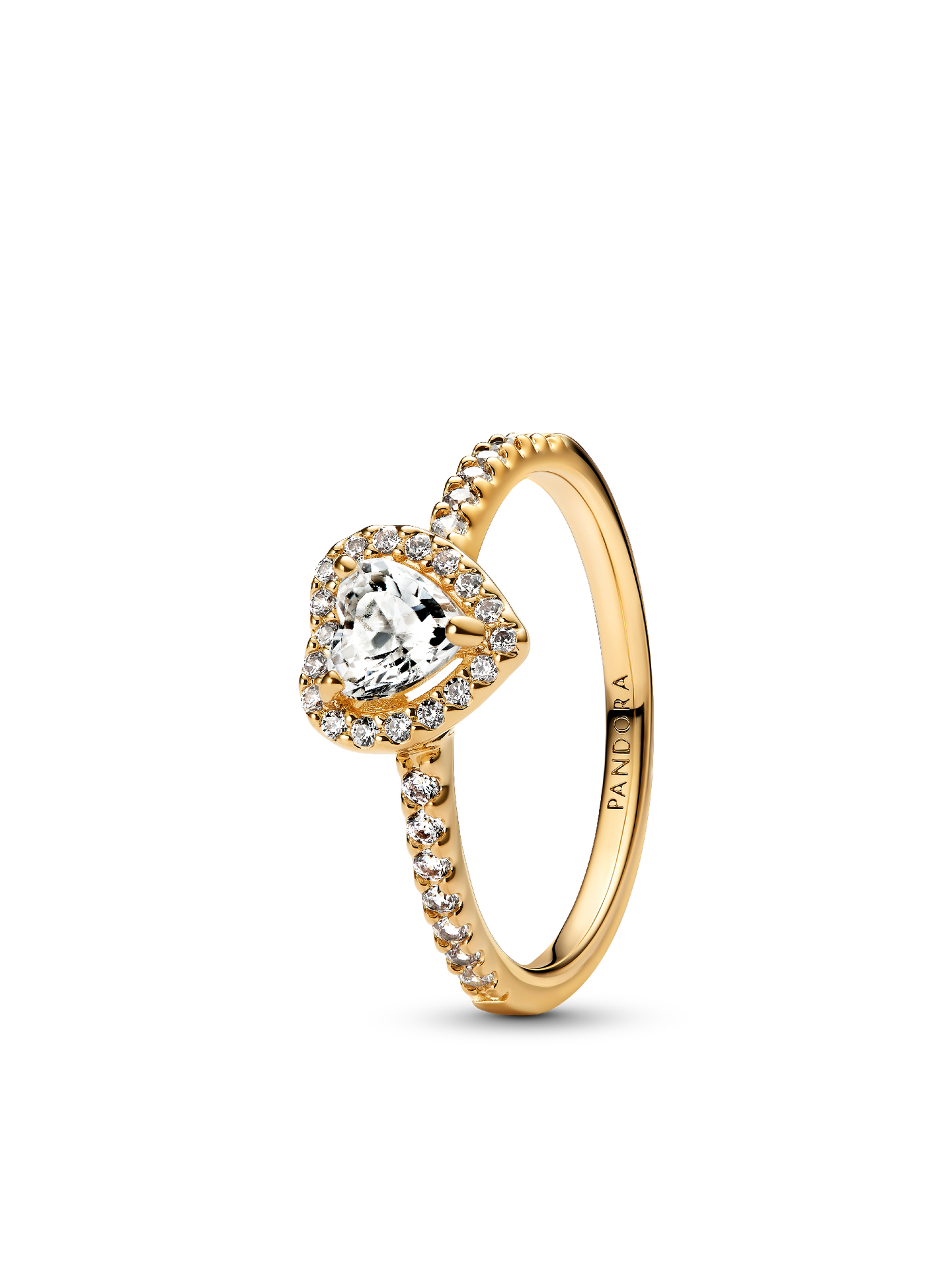 Женское кольцо Pandora Elevated Heart, Gold plated #168421C01, цвет: Позолоченный — фото 1