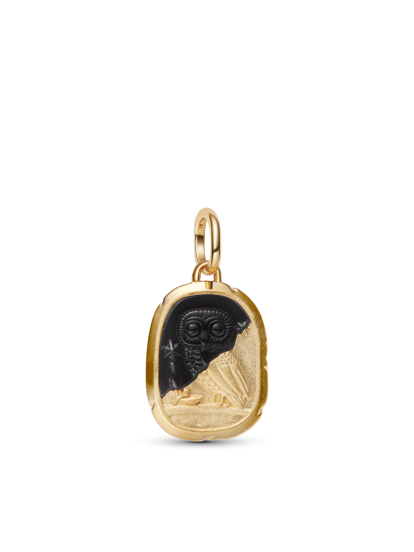 Женский шарм Pandora Owl Medallion Charm, цвет: Позолоченный — фото 1