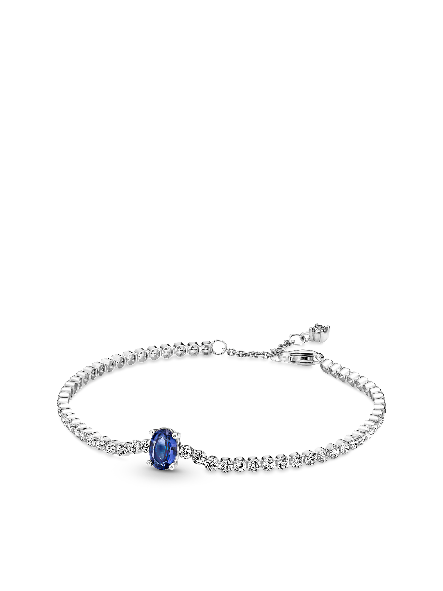 Женский браслет Pandora Sparkling Pavé Tennis, цвет: Серебро — фото 1
