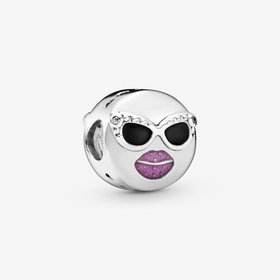 FINAL SALE - Cool Face Emoticon Charm image number 0