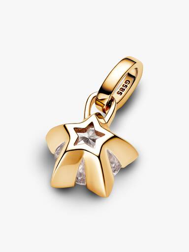 FINAL SALE - Pandora Talisman 14k Gold Lab-grown Diamond Star Pendant