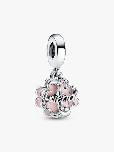 Four-leaf Clover Friendship Double Dangle Charm