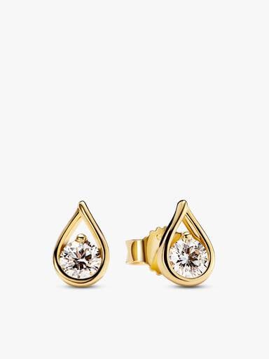 Pandora Infinite Lab-grown Diamond Necklace and Earrings Set 0.75 carat tw 14k Gold
