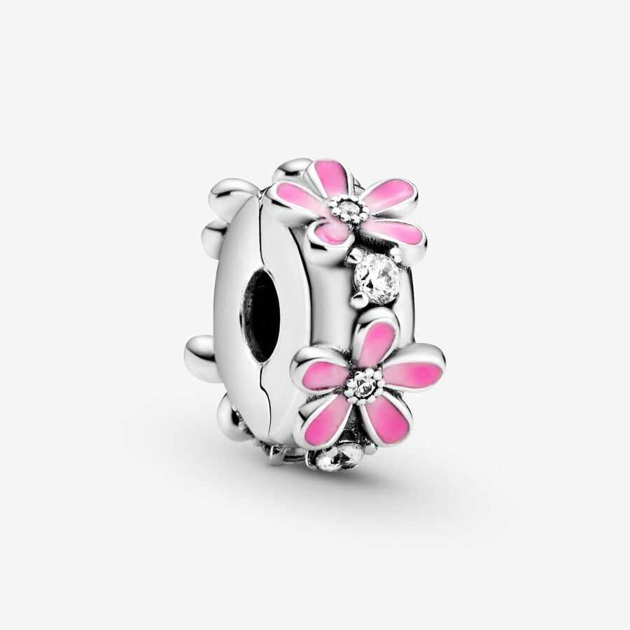 FINAL SALE - Pink Daisy Flower Clip Charm image number 0