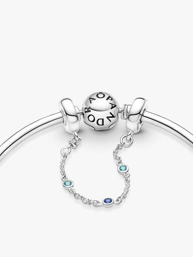 Triple Blue Stone Safety Chain