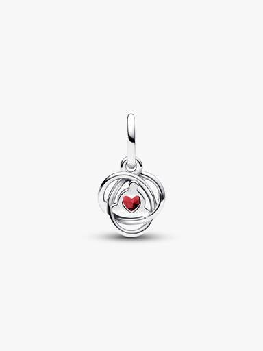 FINAL SALE - True Red Eternity Circle Dangle Charm