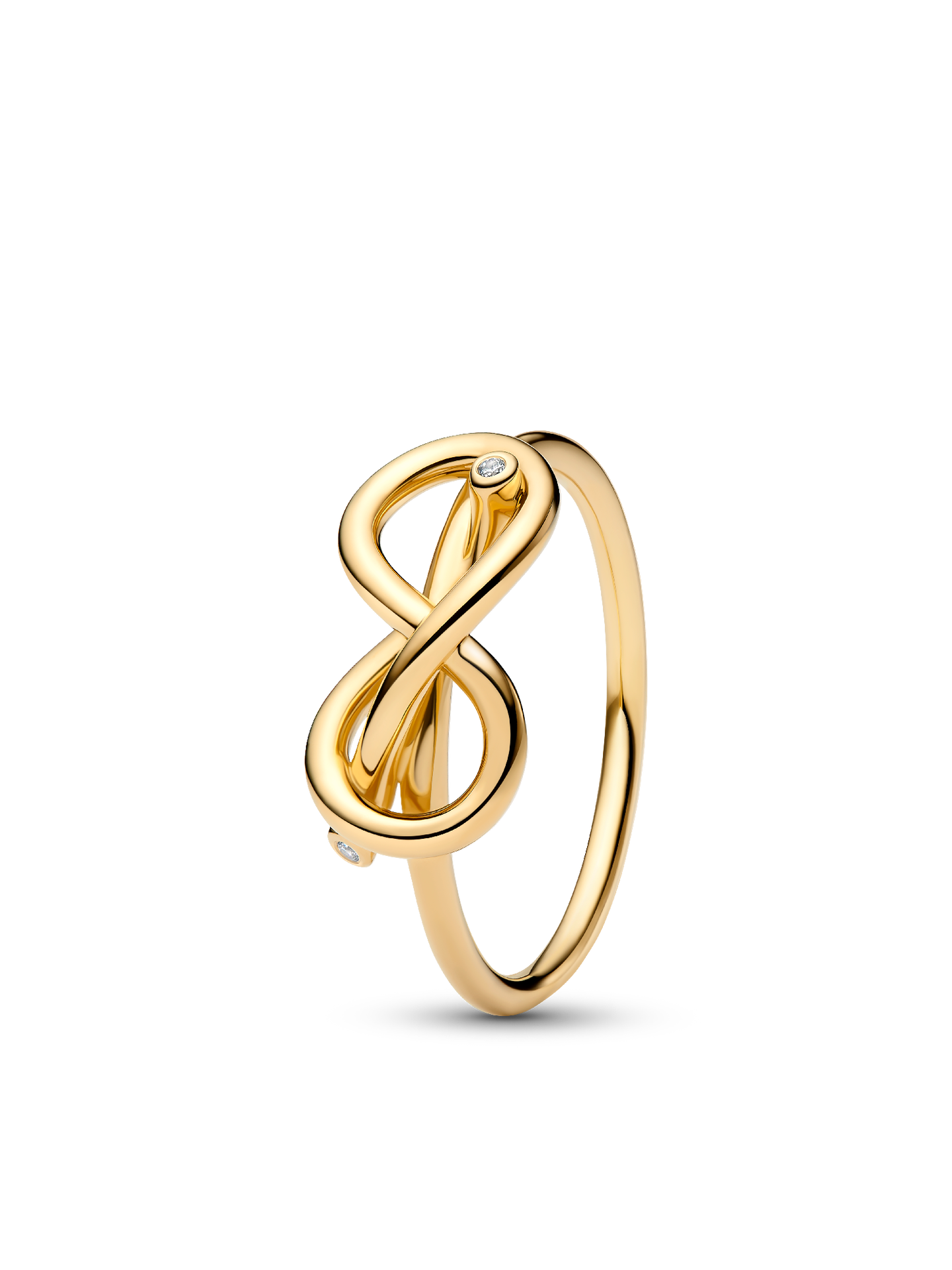 Женское кольцо Pandora Infinity Knot, Gold plated #163759C01, цвет: Позолоченный — фото 1