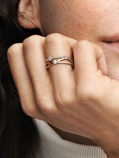 FINAL SALE - Sparkling Triple Band Ring