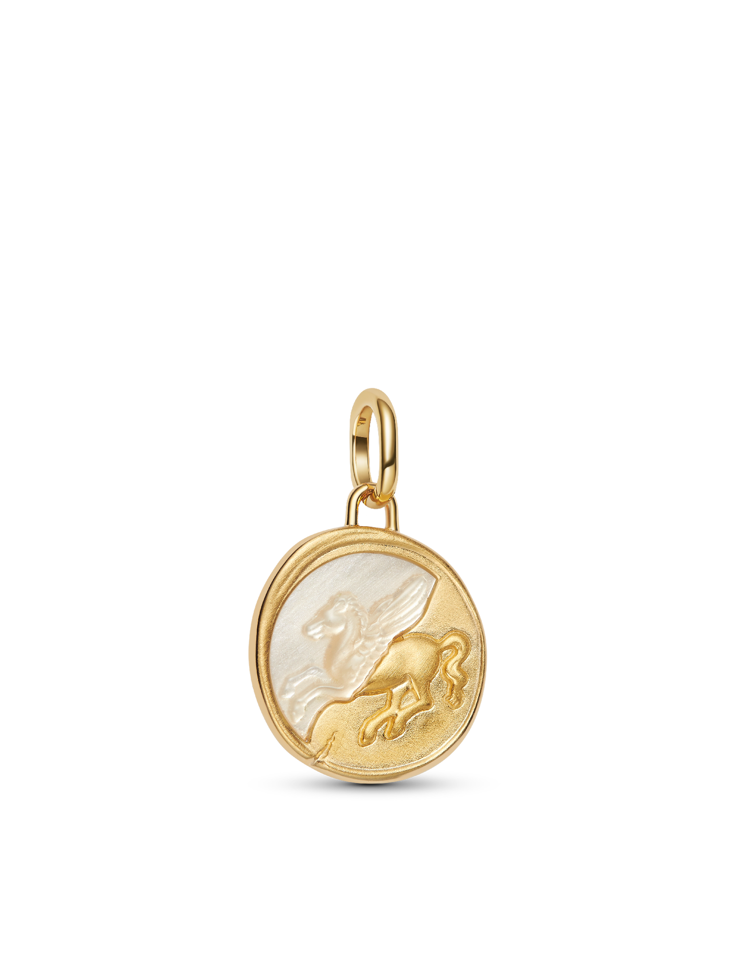 Женский шарм Pandora Pegasus Medallion Charm, цвет: Двухцветный — фото 1