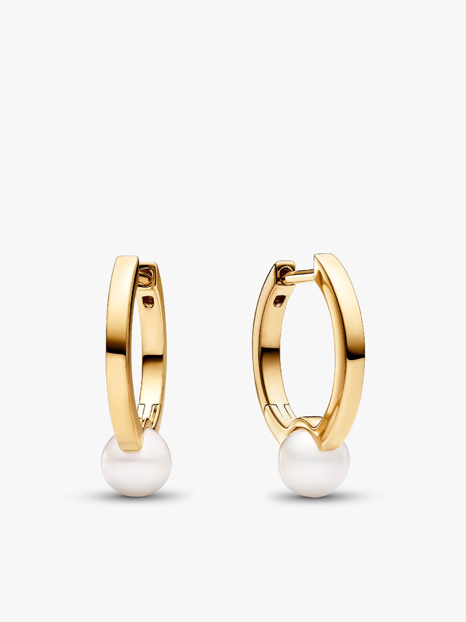 FINAL SALE - Treated Freshwater Cultured Pearl Hoop Earrings