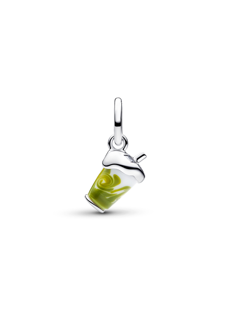 Iced Matcha Latte Murano Glass Dangle Charm