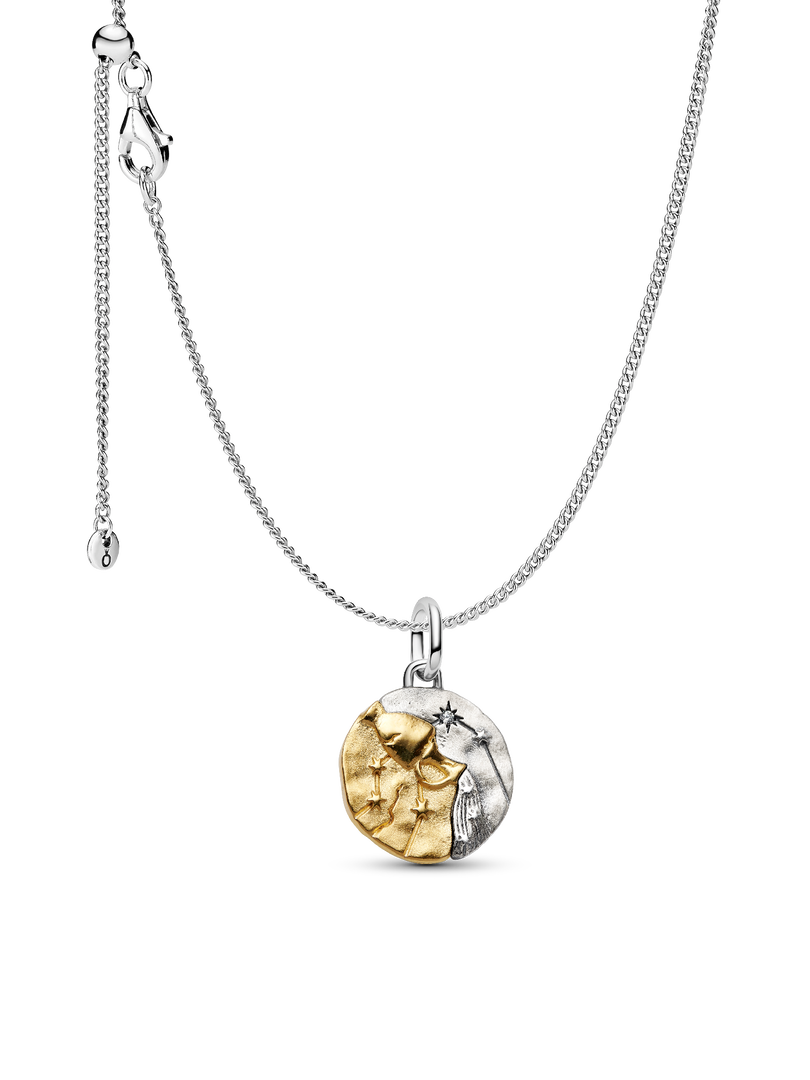 Aquarius Medallion Charm Necklace Set