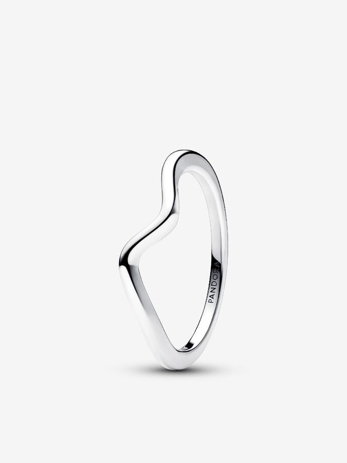 192539c01 Polished Wave Ring | Gold plated | Pandora US