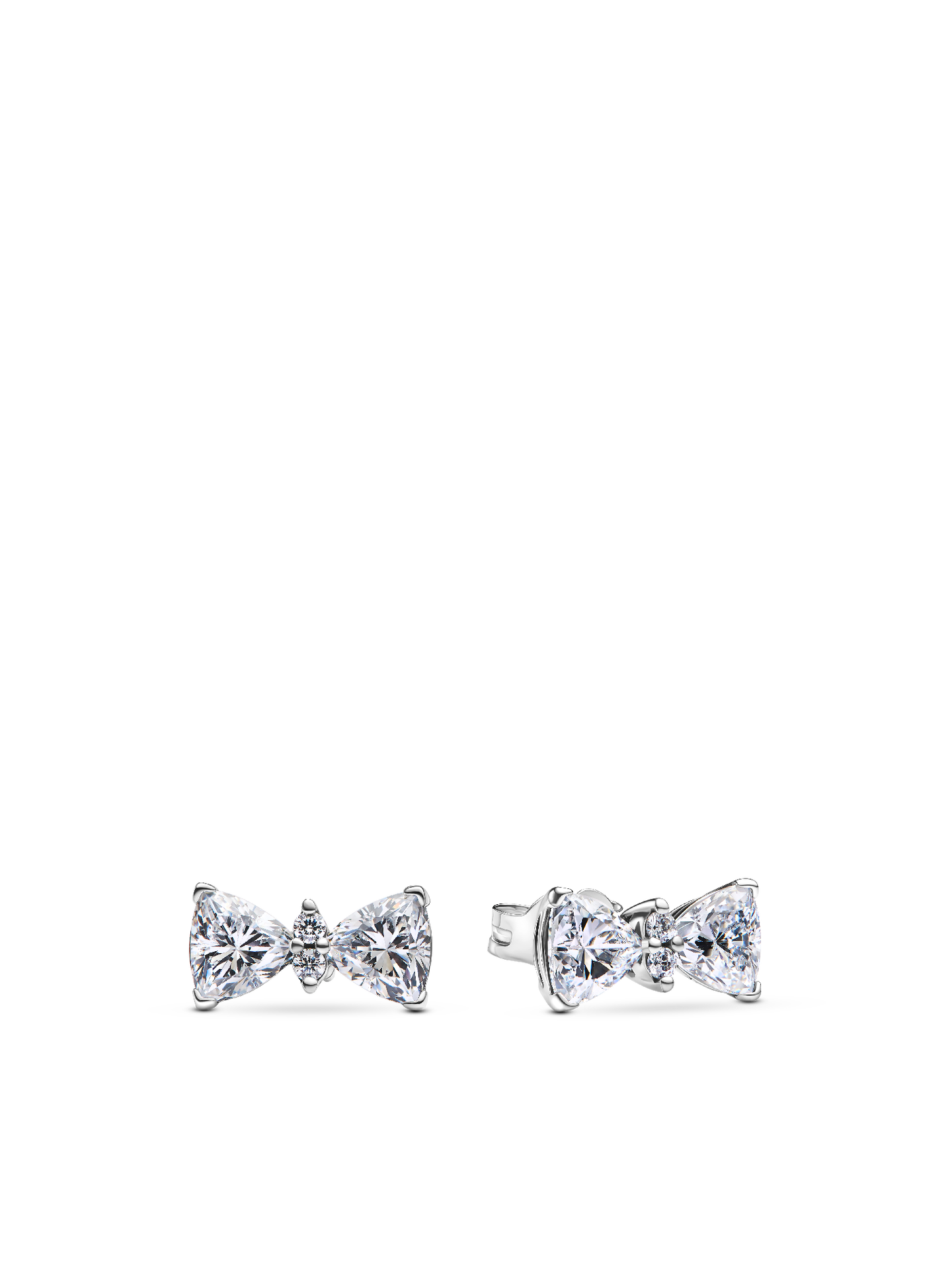 Женские серьги Pandora Sparkling Bow, цвет: Серебро — фото 1