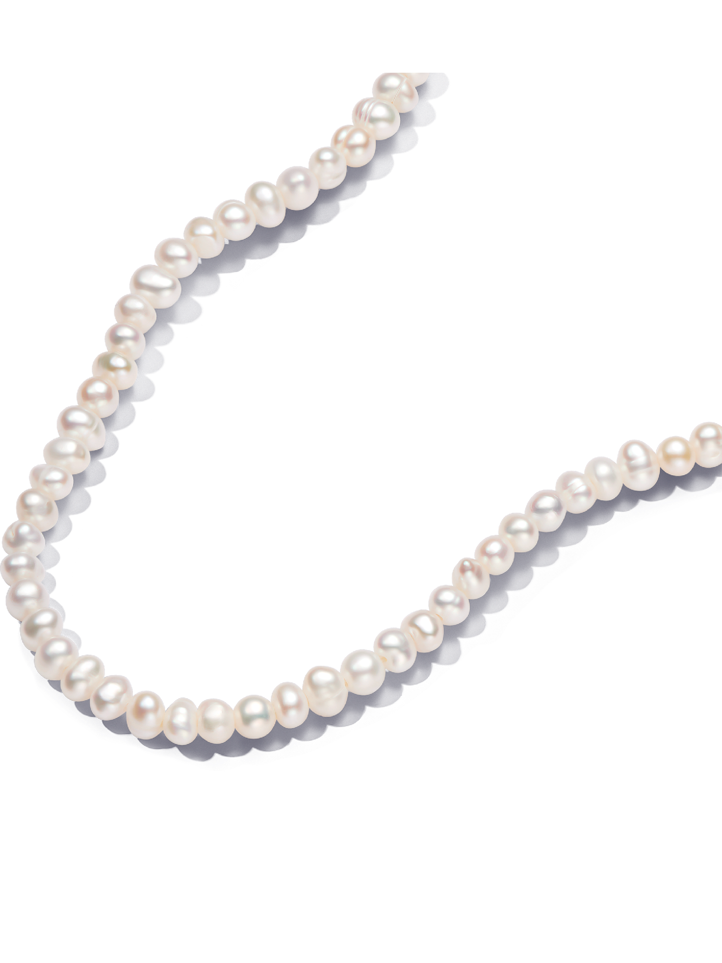 Женское колье Pandora Treated Freshwater Cultured Pearls T-bar Collier, цвет: Позолоченный — фото 1