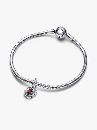 FINAL SALE - Red Eternity Circle Dangle Charm