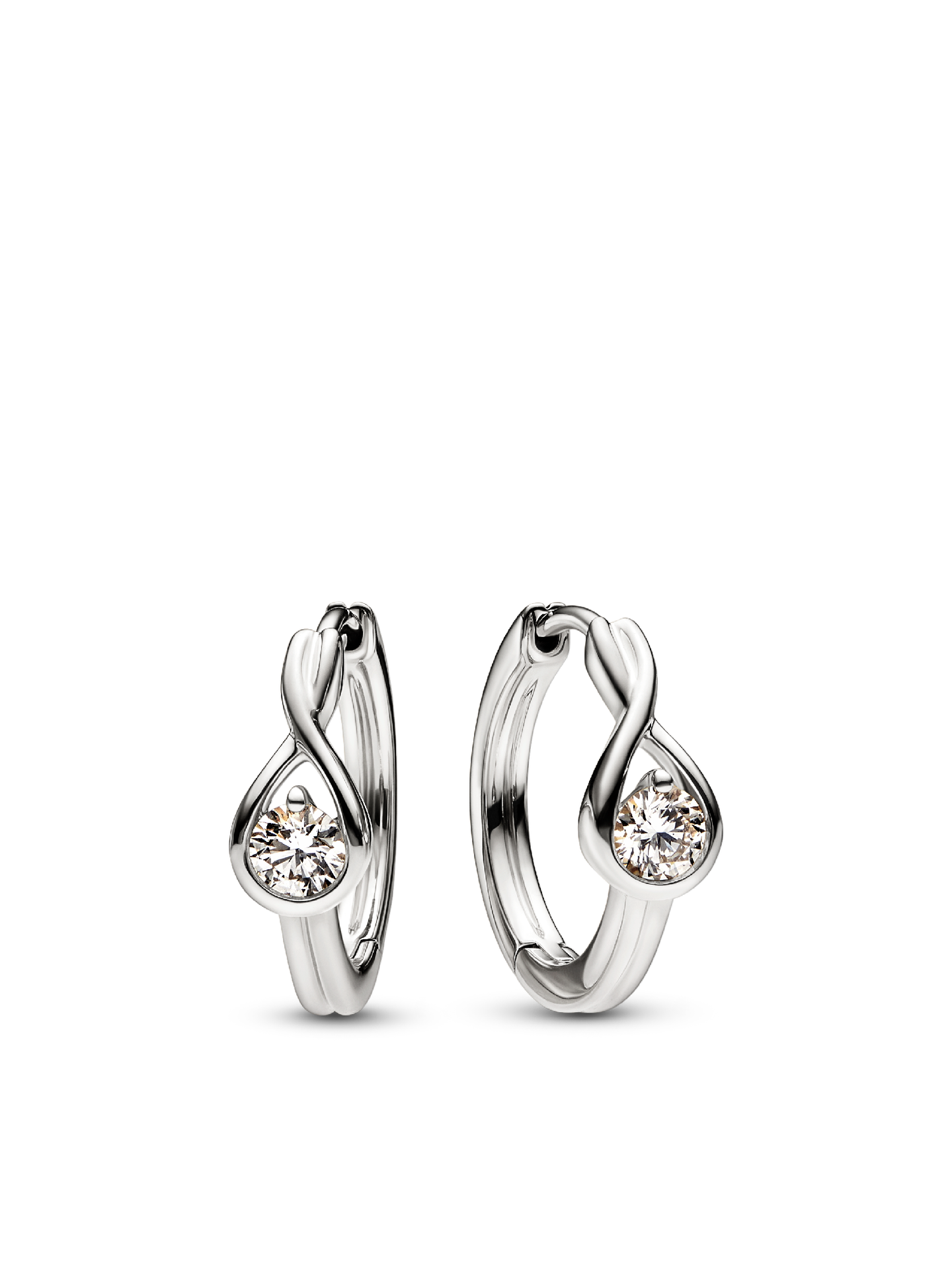 Женские серьги Pandora Infinite 14k White Gold Lab-grown Diamond, цвет: Белое золото — фото 1