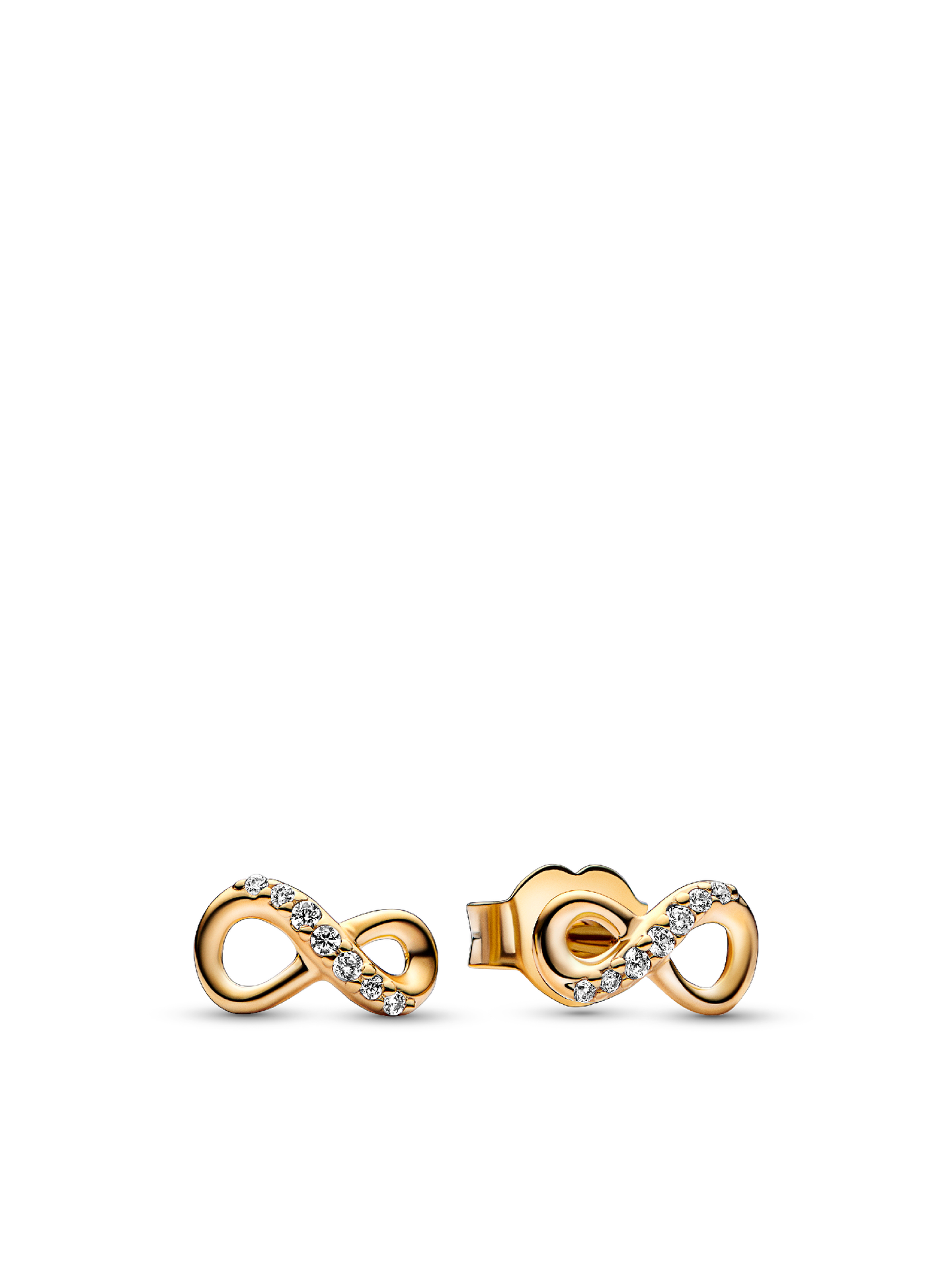 Женские серьги Pandora Sparkling Infinity, Gold plated, цвет: Позолоченный — фото 1