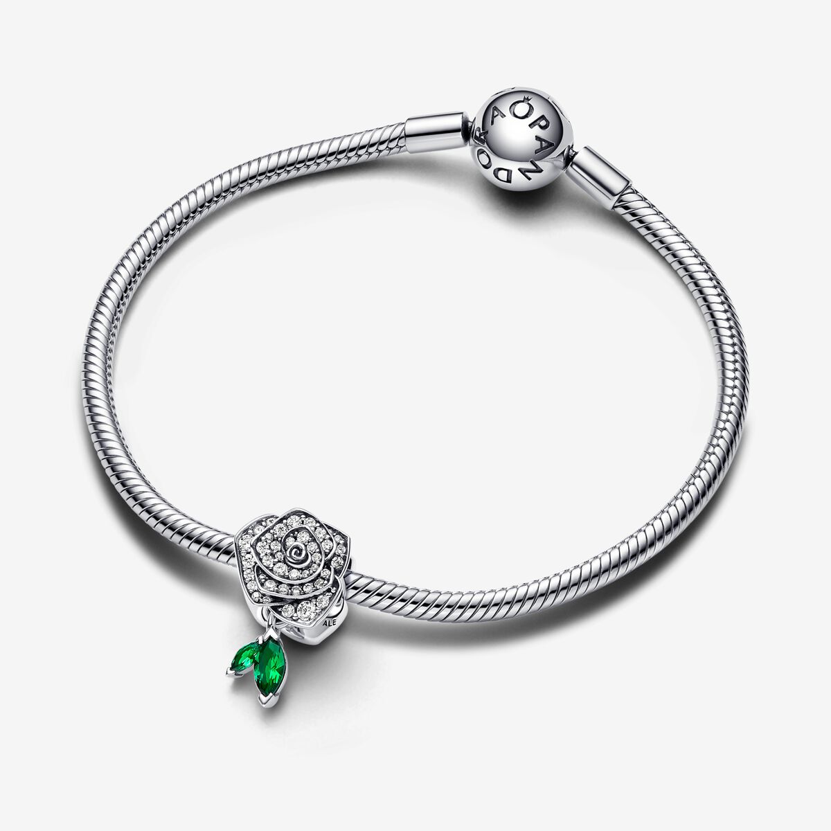 791267 Sparkling Rose in Bloom Charm | Sterling silver | Pandora US
