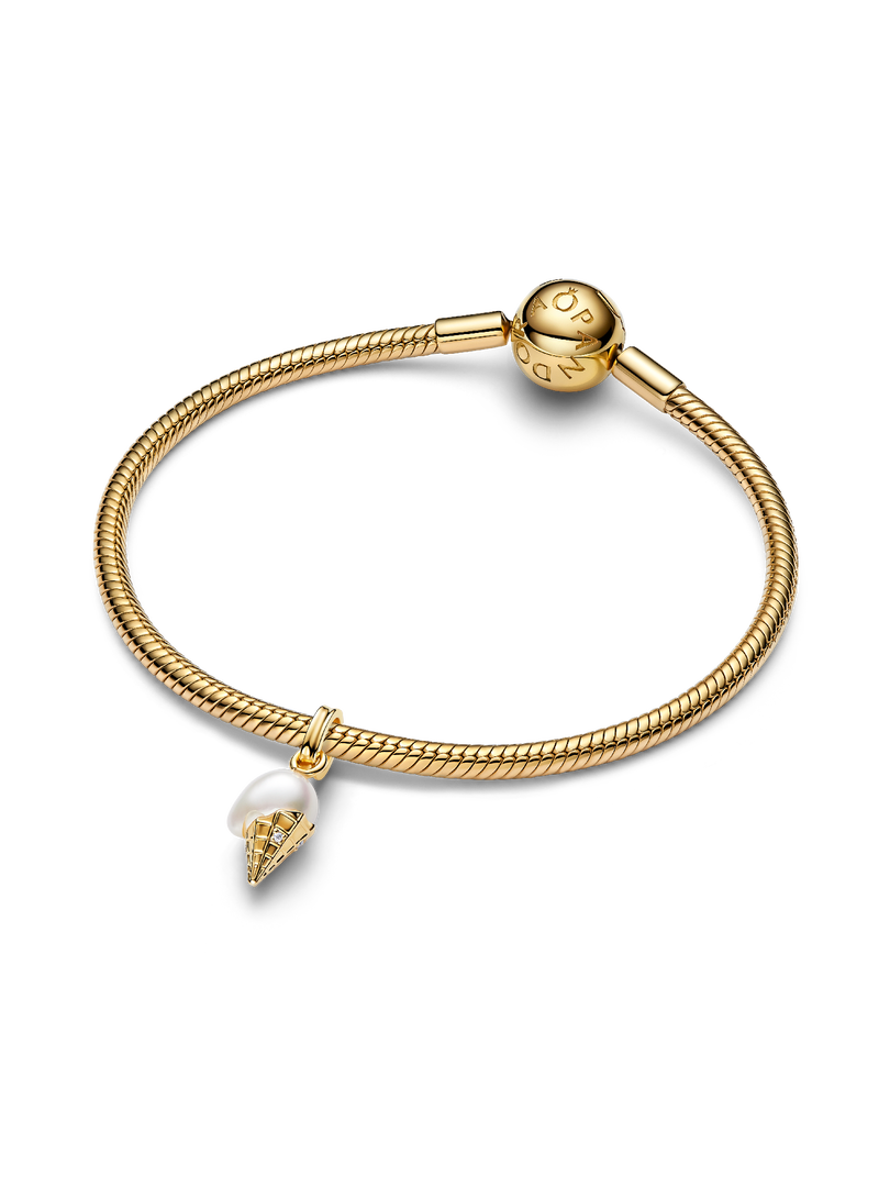 Treated Freshwater Cultured Baroque Pearl Ice Cream Dangle Charm