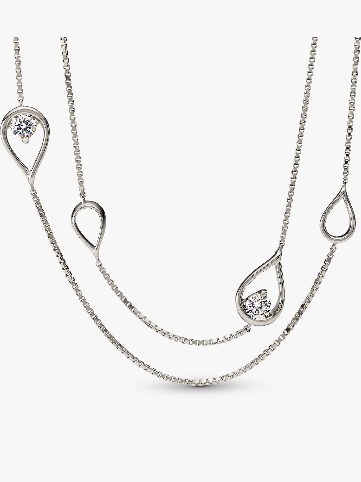 FINAL SALE - Pandora Infinite 14k White Gold Lab-grown Diamond Long Pendant Necklace
