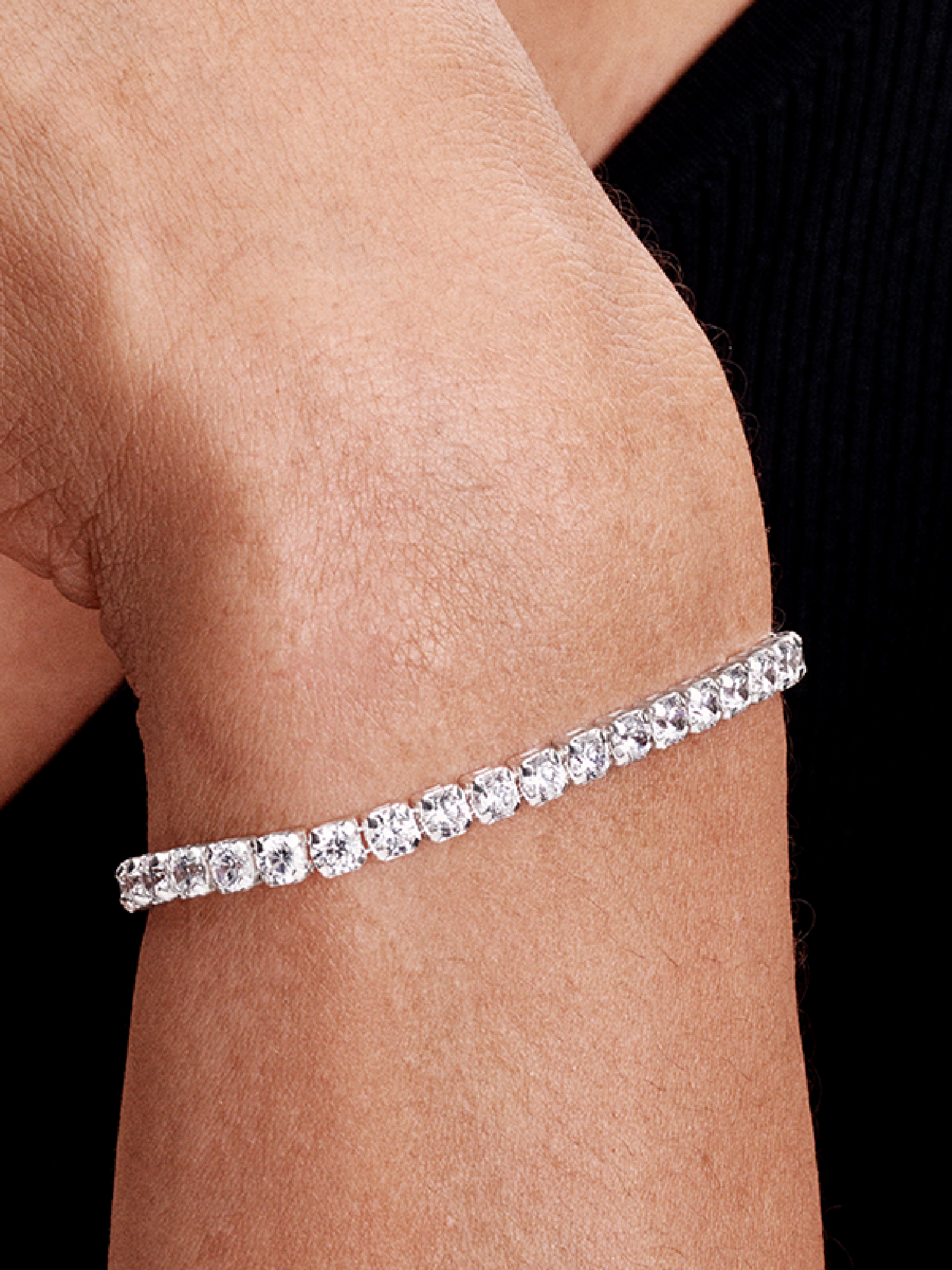 Sparkling Bold Tennis Bracelet | Sterling silver | Pandora US