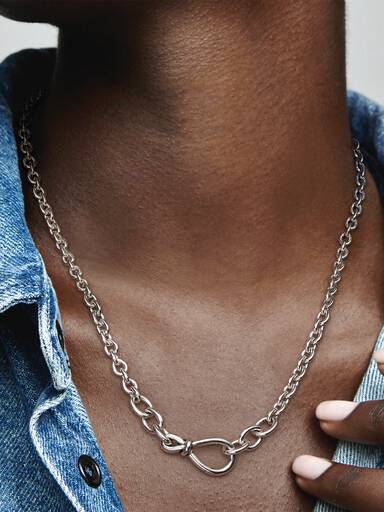 FINAL SALE - Chunky Infinity Knot Chain Necklace