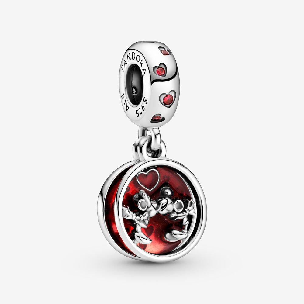 Disney Mickey Mouse & Minnie Mouse Love and Kisses Dangle Charm ...