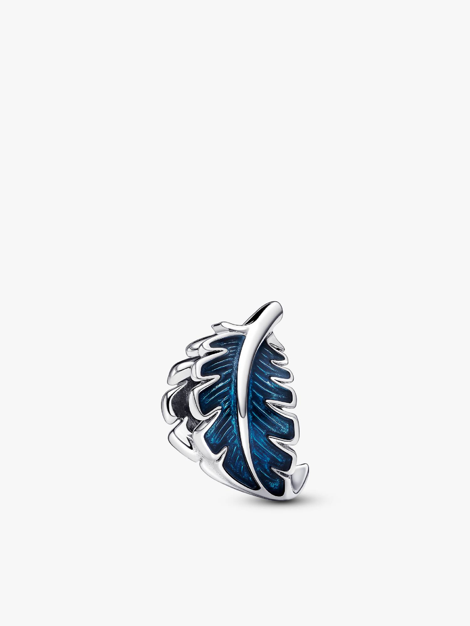 FINAL SALE - Blue Curved Feather Charm