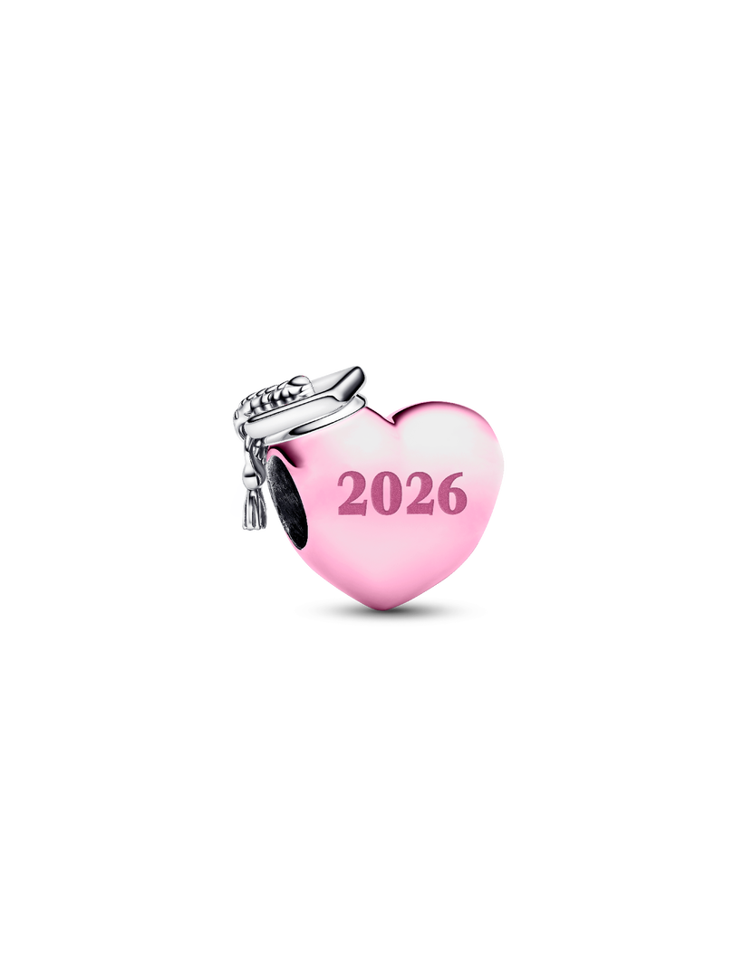 Graduation 2026 Pink Heart Charm