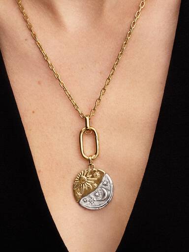 Sun & Moon Oversized Medallion Charm